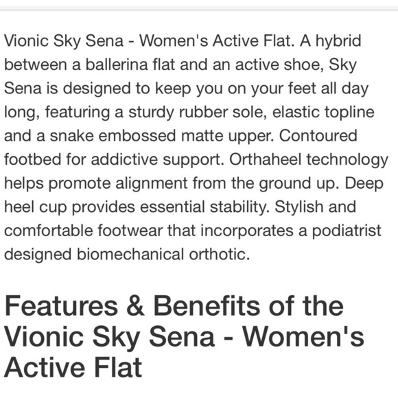 VIONIC Sky Sena Ballet Flats Women's Size 7 - Picture 5 of 13